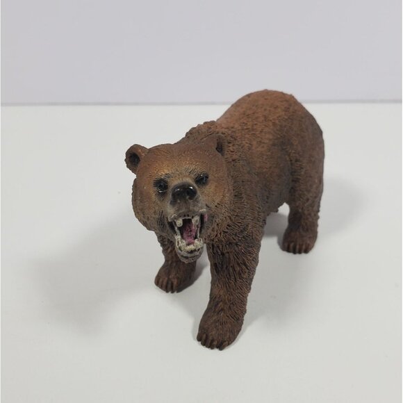Schleich Other - 2012 Schleich Grizzly Bear 4" Growling Brown Am Limes D73527